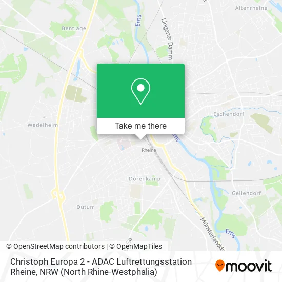 Карта Christoph Europa 2 - ADAC Luftrettungsstation Rheine
