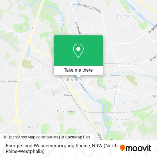 Карта Energie- und Wasserversorgung Rheine