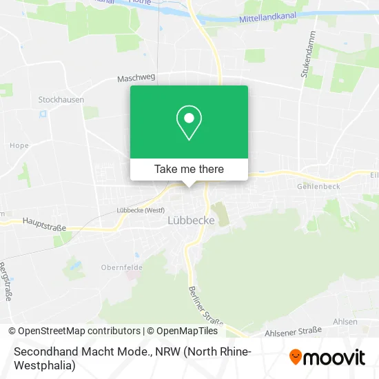 Карта Secondhand Macht Mode.