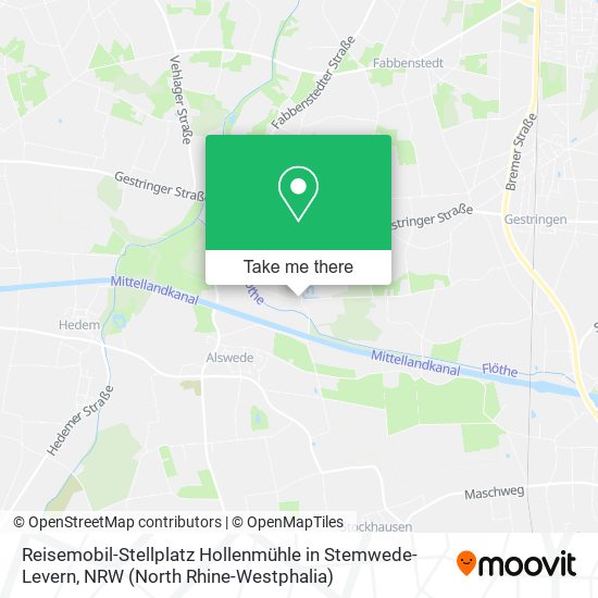 Reisemobil-Stellplatz Hollenmühle in Stemwede-Levern map