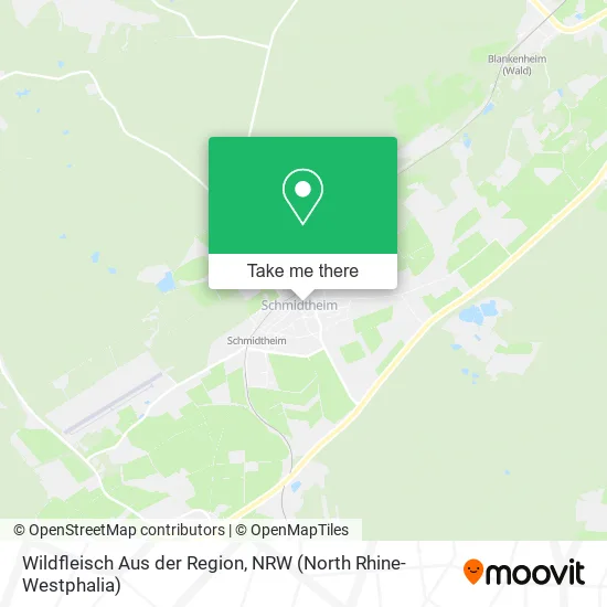 Карта Wildfleisch Aus der Region
