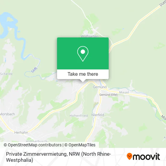Карта Private Zimmervermietung