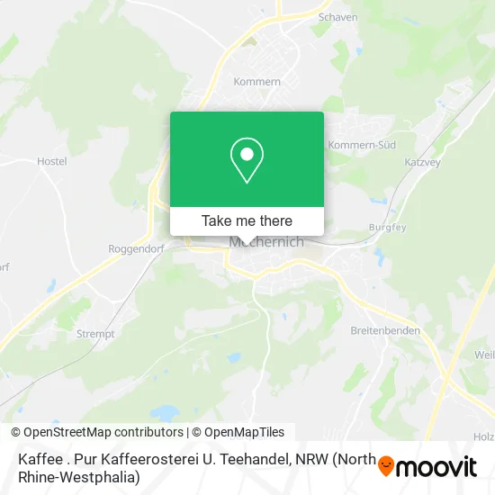 Карта Kaffee . Pur Kaffeerosterei U. Teehandel