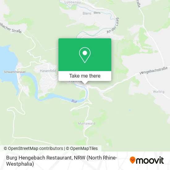 Burg Hengebach Restaurant map