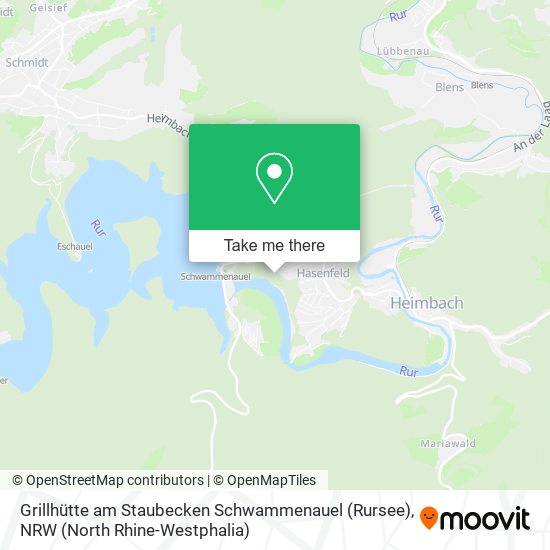 Карта Grillhütte am Staubecken Schwammenauel (Rursee)