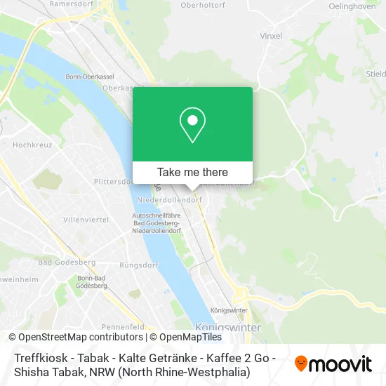 Карта Treffkiosk - Tabak - Kalte Getränke - Kaffee 2 Go - Shisha Tabak