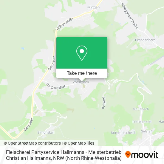 Карта Fleischerei Partyservice Hallmanns - Meisterbetrieb Christian Hallmanns