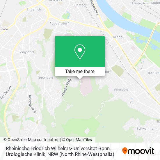 Rheinische Friedrich Wilhelms- Universität Bonn, Urologische Klinik map