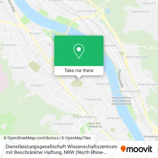 Карта Dienstleistungsgesellschaft Wissenschaftszentrum mit Beschränkter Haftung