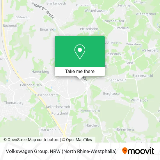 Карта Volkswagen Group