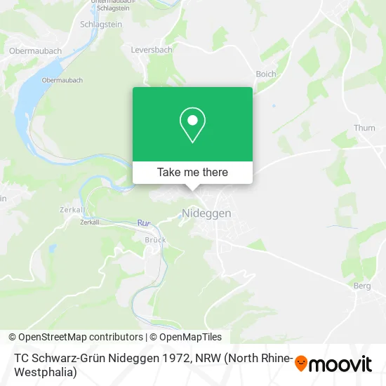 Карта TC Schwarz-Grün Nideggen 1972