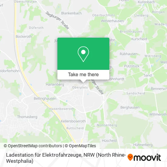 Карта Ladestation für Elektrofahrzeuge
