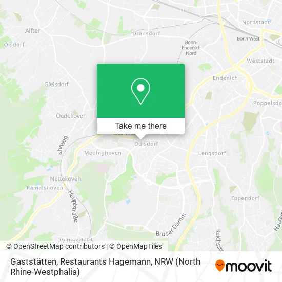Карта Gaststätten, Restaurants Hagemann