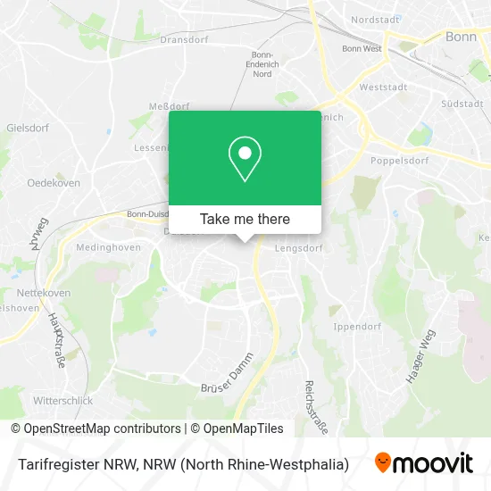 Tarifregister NRW map