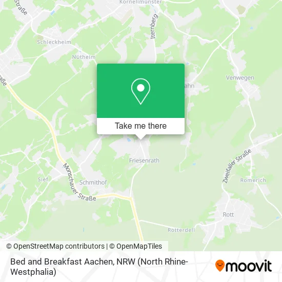 Карта Bed and Breakfast Aachen