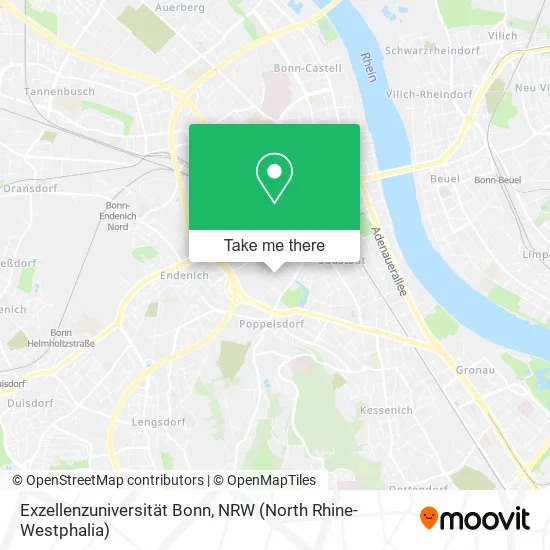 Карта Exzellenzuniversität Bonn