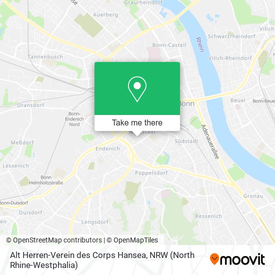 Alt Herren-Verein des Corps Hansea map