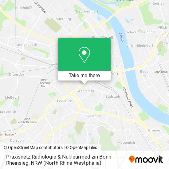 Карта Praxisnetz Radiologie & Nuklearmedizin Bonn - Rheinsieg