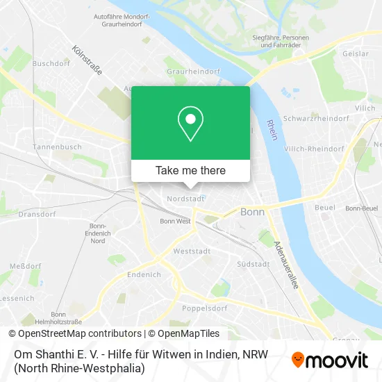 Карта Om Shanthi E. V. - Hilfe für Witwen in Indien