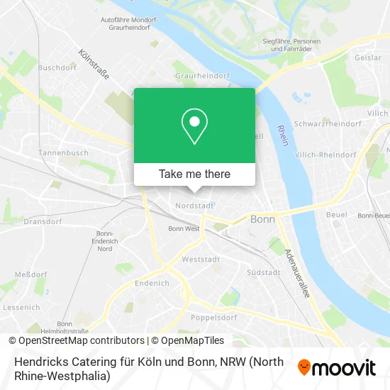Карта Hendricks Catering für Köln und Bonn