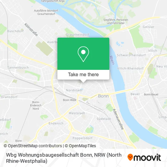 Wbg Wohnungsbaugesellschaft Bonn map