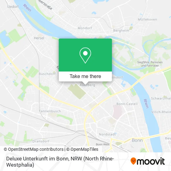 Карта Deluxe Unterkunft im Bonn