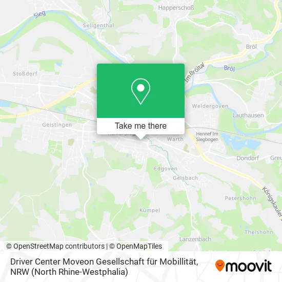 Карта Driver Center Moveon Gesellschaft für Mobillität