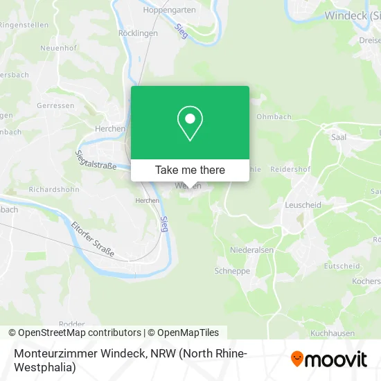 Карта Monteurzimmer Windeck