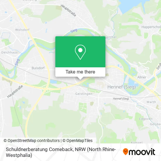 Schuldnerberatung Comeback map