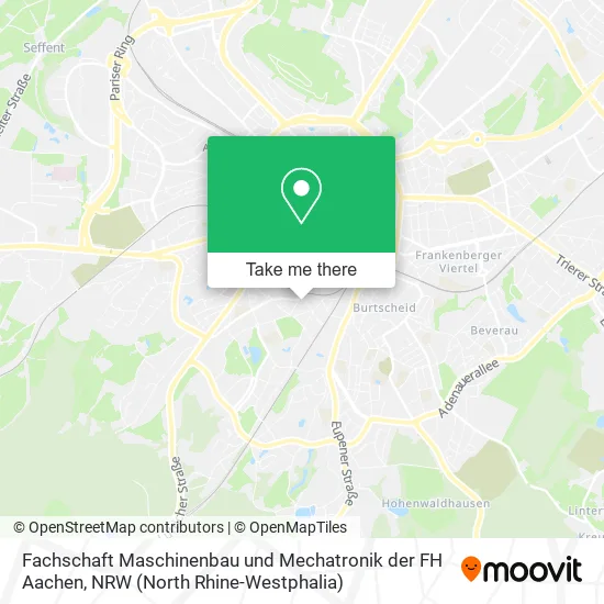 Карта Fachschaft Maschinenbau und Mechatronik der FH Aachen