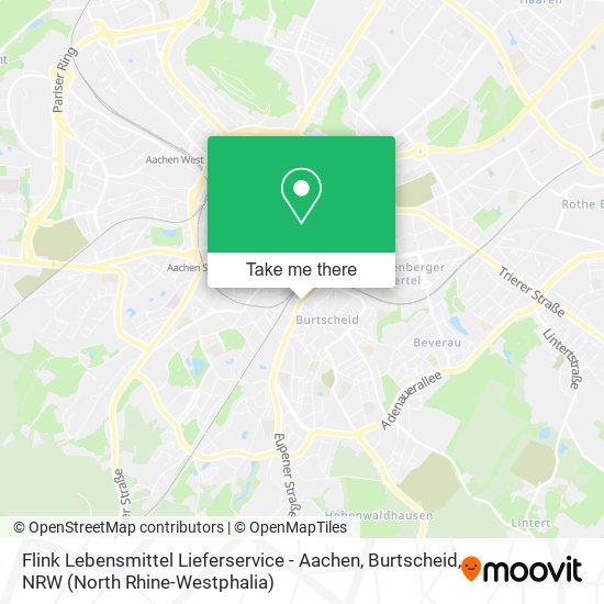 Flink Lebensmittel Lieferservice - Aachen, Burtscheid map