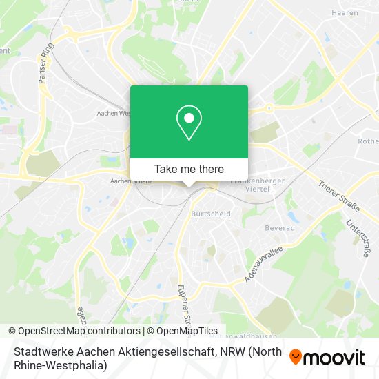 Карта Stadtwerke Aachen Aktiengesellschaft