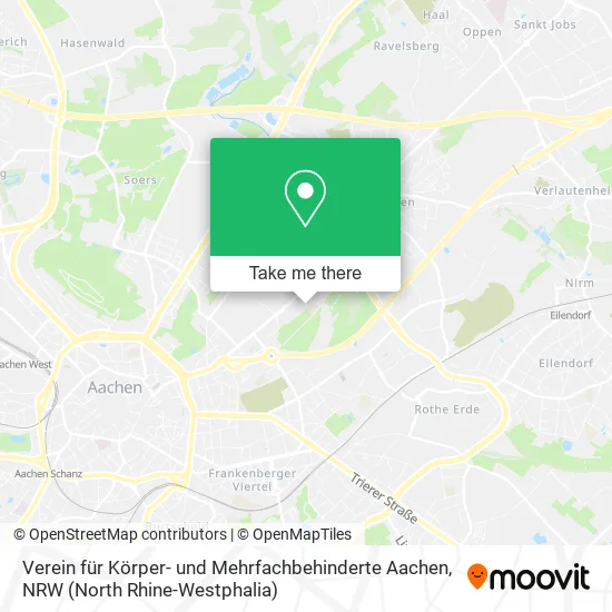 Карта Verein für Körper- und Mehrfachbehinderte Aachen