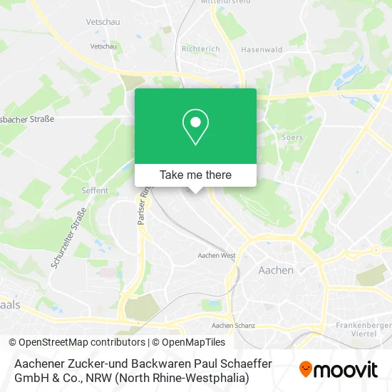 Карта Aachener Zucker-und Backwaren Paul Schaeffer GmbH & Co.