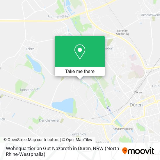 Wohnquartier an Gut Nazareth in Düren map