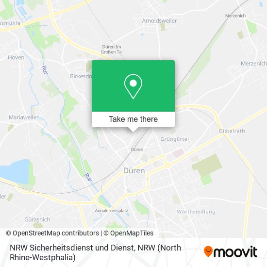 NRW Sicherheitsdienst und Dienst map