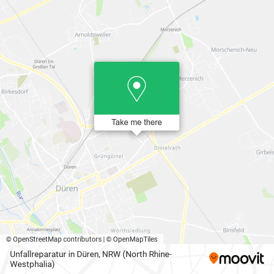 Карта Unfallreparatur in Düren