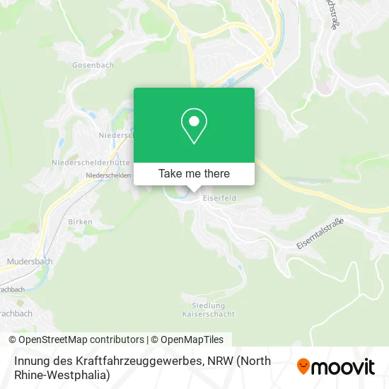 Innung des Kraftfahrzeuggewerbes map