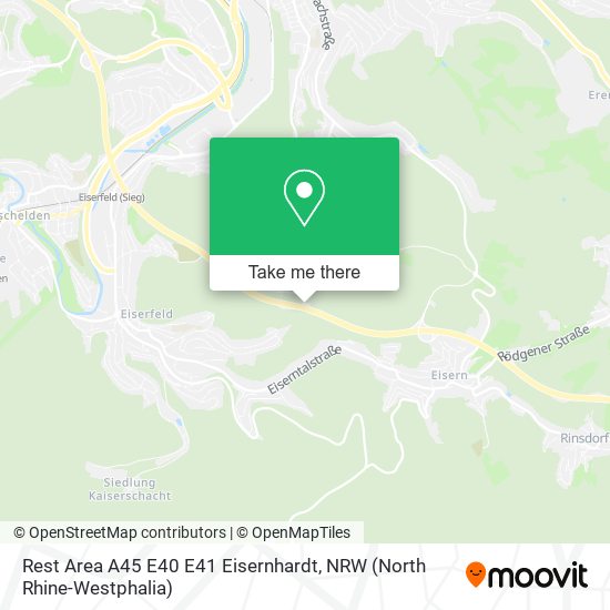Rest Area A45 E40 E41 Eisernhardt map
