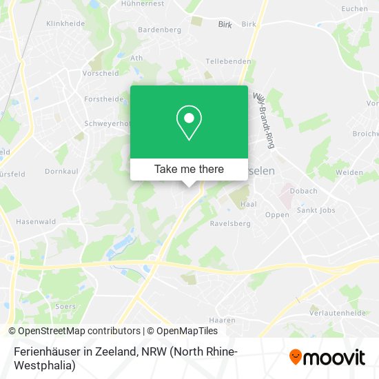 Ferienhäuser in Zeeland map