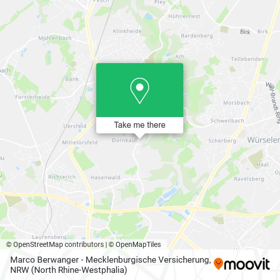 Marco Berwanger - Mecklenburgische Versicherung map