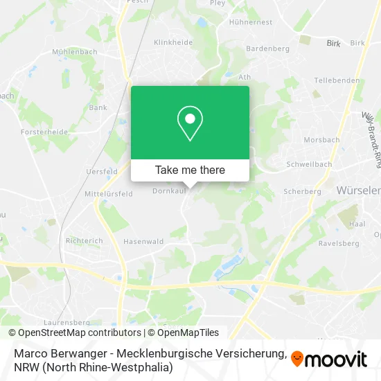 Карта Marco Berwanger - Mecklenburgische Versicherung