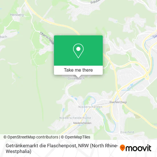 Карта Getränkemarkt die Flaschenpost