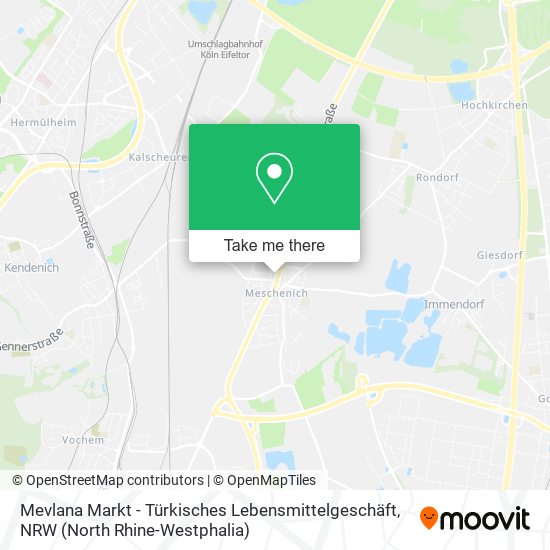 Карта Mevlana Markt - Türkisches Lebensmittelgeschäft