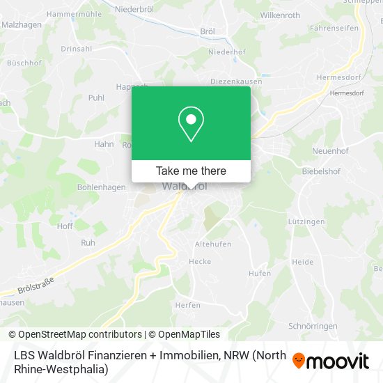 LBS Waldbröl Finanzieren + Immobilien map