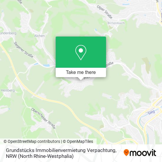 Grundstücks Immobilienvermietung Verpachtung map
