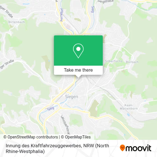Innung des Kraftfahrzeuggewerbes map