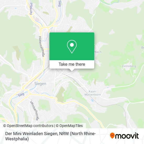 Der Mini Weinladen Siegen map