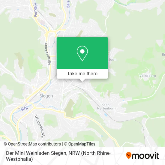 Der Mini Weinladen Siegen map