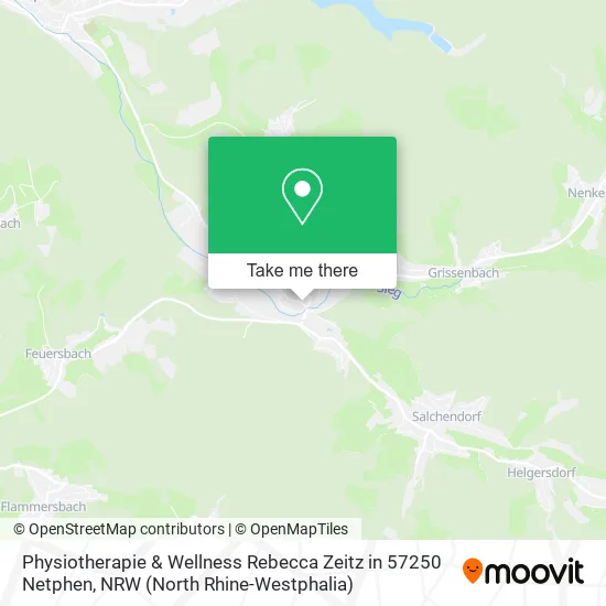 Карта Physiotherapie & Wellness Rebecca Zeitz in 57250 Netphen